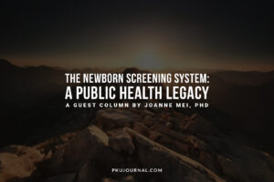 A rocky mountain summit at sunrise with the title “The Newborn Screening System: A Public Health Legacy” overlaid