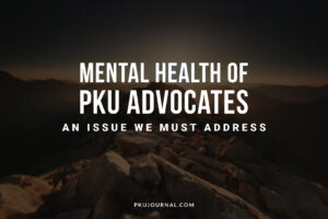 Mental Health of PKU Advocates — a lone figure on a mountain ridge at dusk, PKU Journal